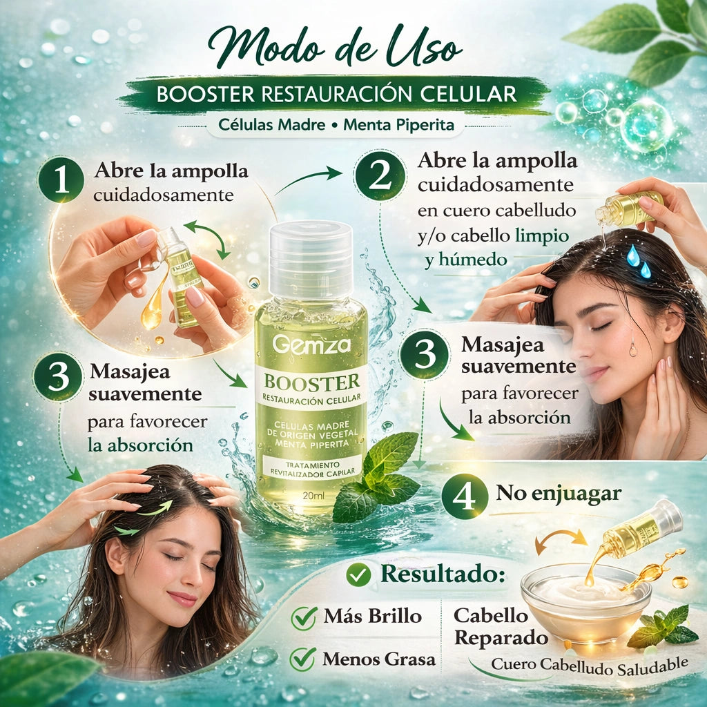 Booster Capilar Células Madre 20ml | Reparación y Brillo Intenso