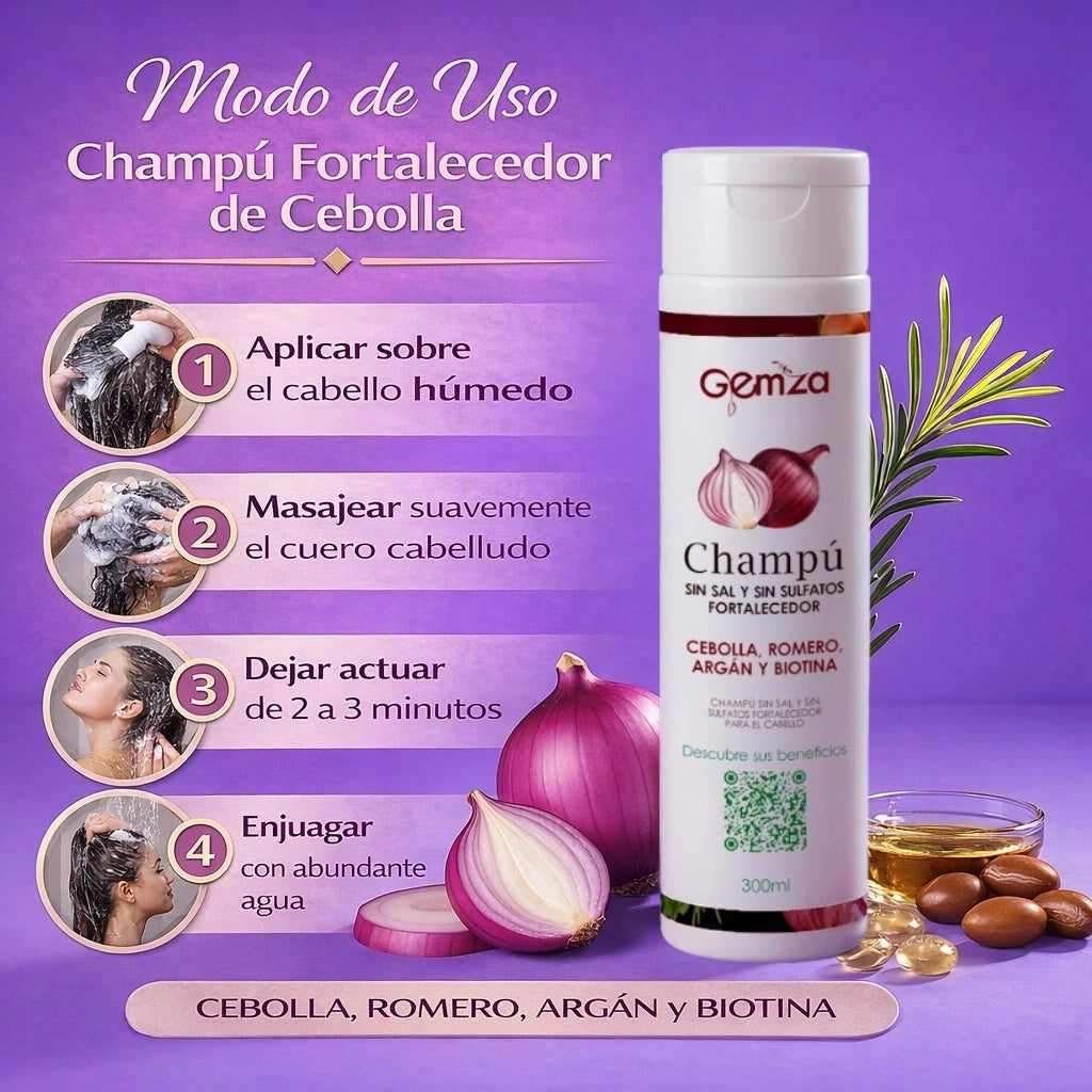 Champú de Cebolla | Crecimiento, Fuerza y Anticaída