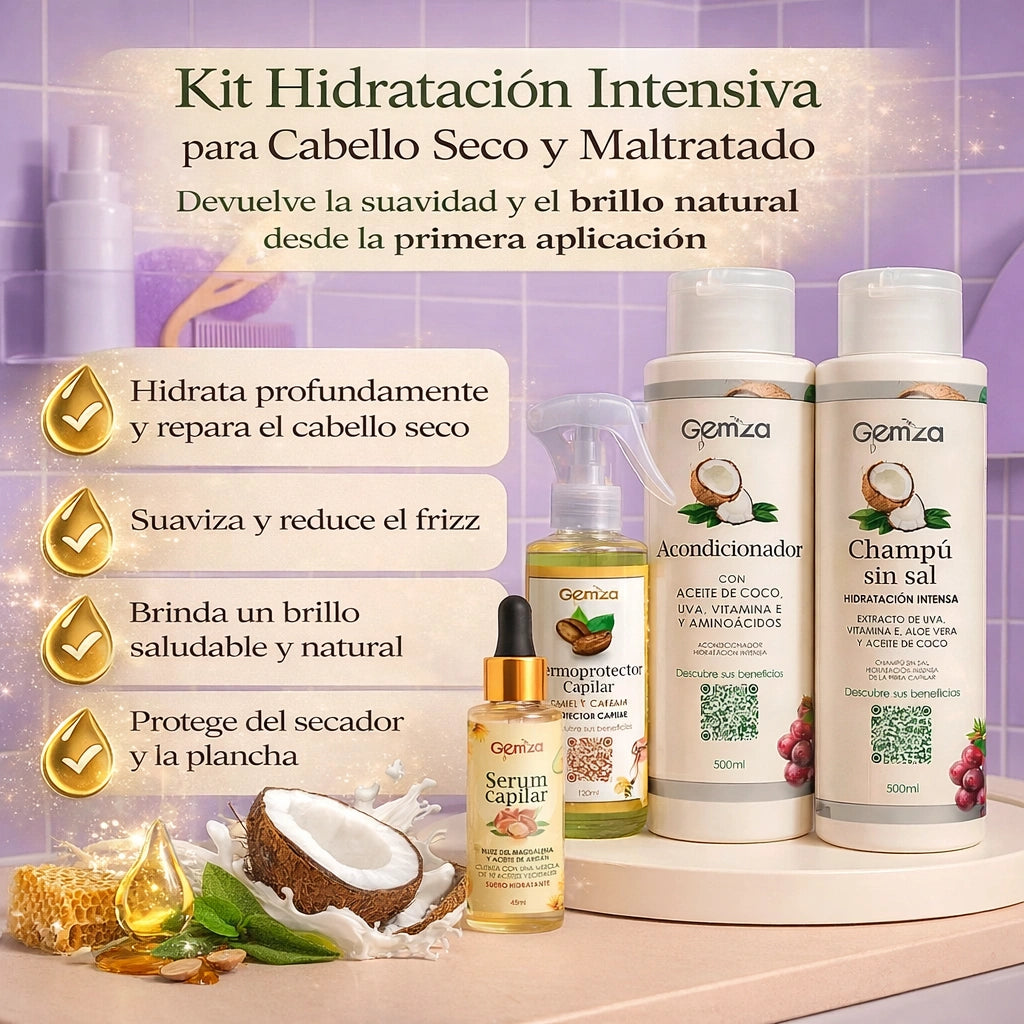 Kit Hidratación Intensiva para Cabello Seco y Maltratado