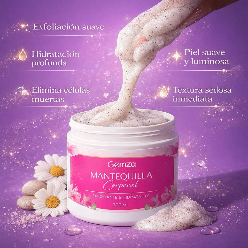 Mantequilla Corporal Exfoliante – Piel Suave y Luminosa
