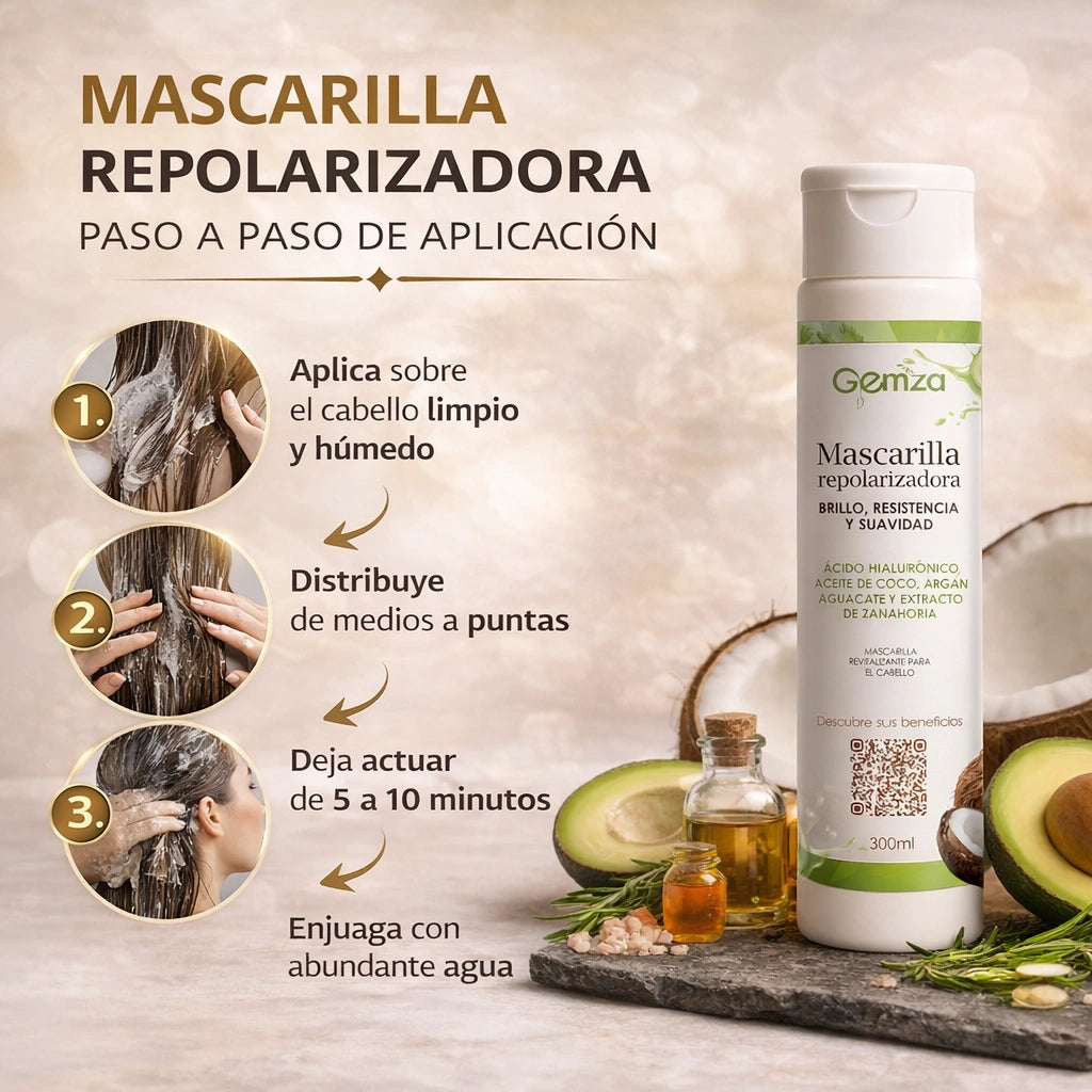 Mascarilla Repolarizadora Capilar | Reparación y Brillo