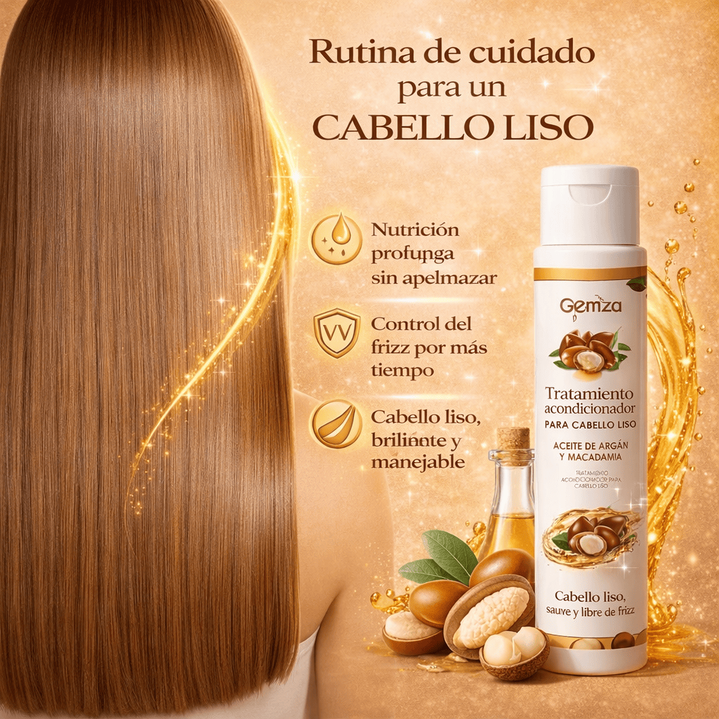 Acondicionador Cabello Liso Argán y Macadamia | Antifrizz