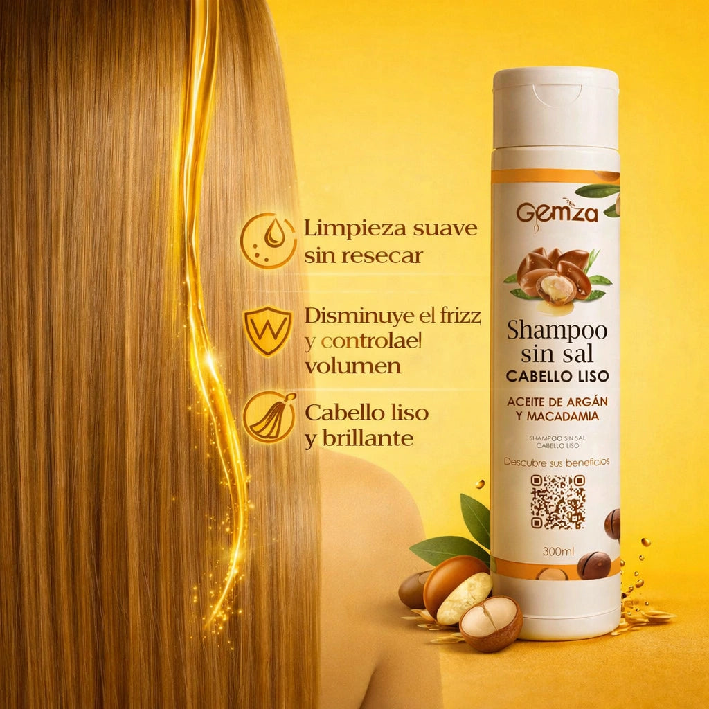 Champú para Cabello Liso – Sin Frizz y Brillante
