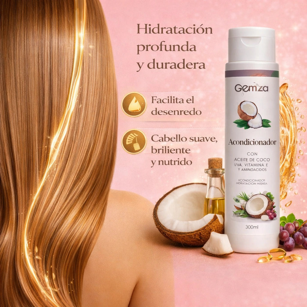 Acondicionador Coco y Vitamina E – Hidratación y Suavidad