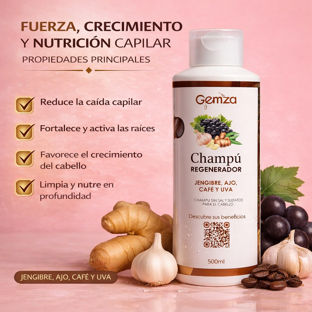 Champú Regenerador Anticaída | Crecimiento y Fortalecimiento