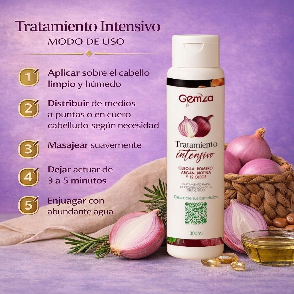 Tratamiento Fortalecedor Cebolla | Anticaída y Crecimiento Capilar