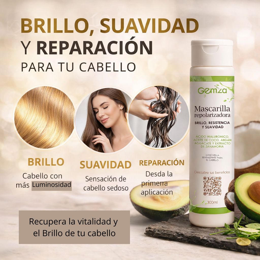 Mascarilla Repolarizadora Capilar | Reparación y Brillo